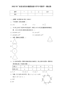 2022年广东省东莞市塘厦初级中学中考数学一模试卷（含解析）