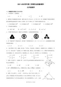 广东省深圳市蛇口育才教育集团育才三中2021-2022学年九年级下学期一模 数学