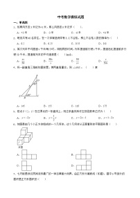 四川省乐山市2022年中考数学模拟试题及答案