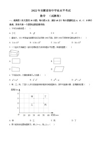 2022年安徽省中考数学真题 (word版含答案)