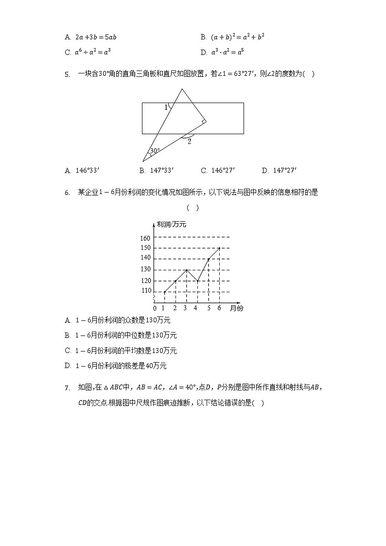 2022年内蒙古鄂尔多斯市康巴什区中考数学一模试卷(word版含答案)02