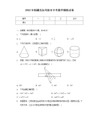 2022年新疆克拉玛依市中考数学模拟试卷（含解析）