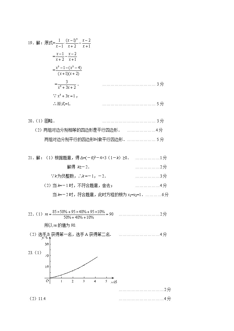 2022年北京市大兴区初三二模-数学答案第2页