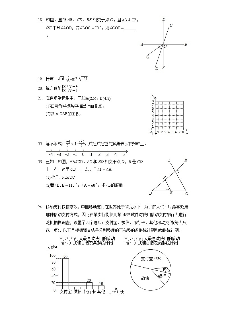 2019-2020雨花区七年级（下）期末数学试卷03