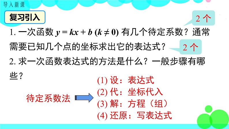 沪科版数学九年级上册  21.2.3 二次函数表达式的确定 PPT课件03