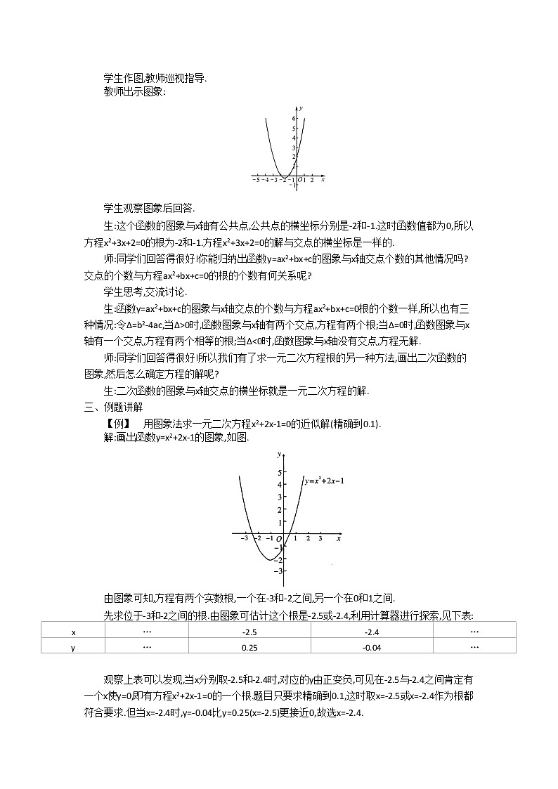 沪科版数学九年级上册  21.3 第1课时  二次函数与一元二次方程2 教案02