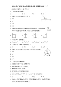 2022年广西河池市罗城县中考数学模拟试卷（一）（含解析）