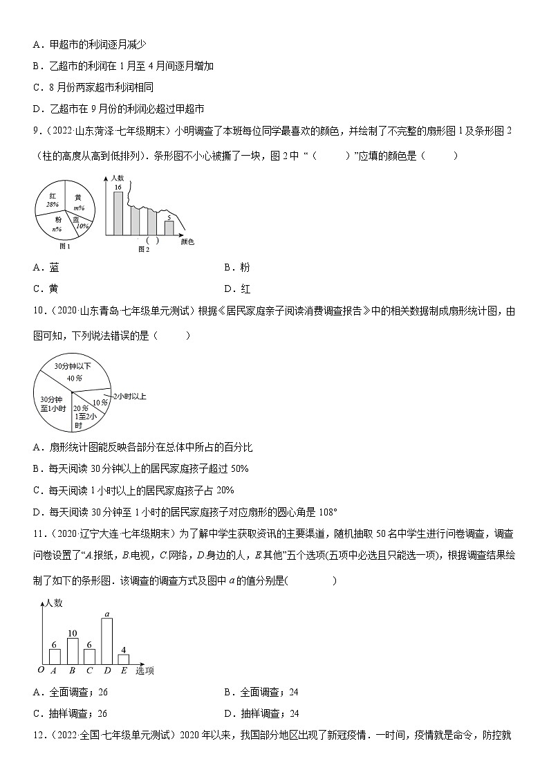 第十章《数据的收集、整理与描述》同步单元基础与培优高分必刷卷03