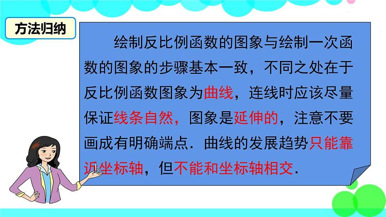 湘教版数学九年级上册 1.2 第1课时 反比例函数y=k÷x（k＞0）的图象与性质 PPT课件07