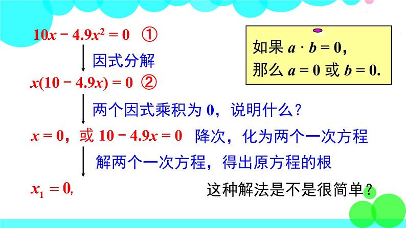 湘教版数学九年级上册 2.2.3 第1课时 因式分解法解一元二次方程 PPT课件第6页