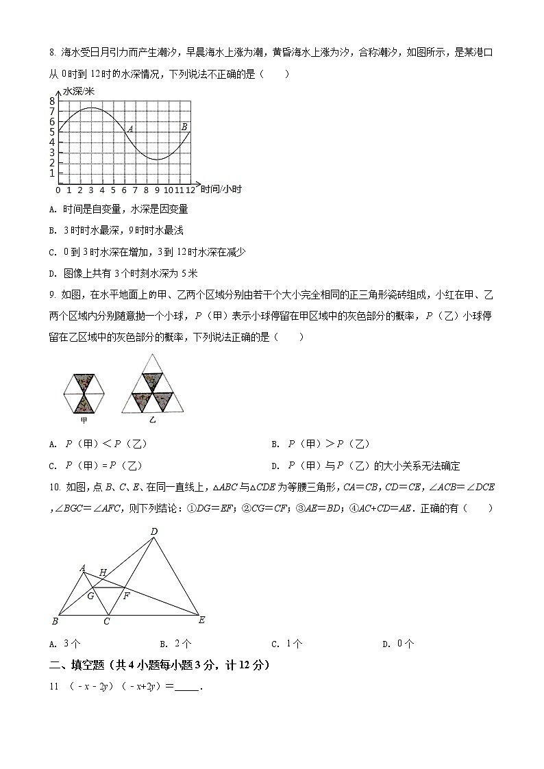 2020-2021学年陕西省西安市七年级（下）期末数学试卷及答案02
