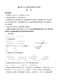 2022年江苏省宿迁市中考数学真题 (word版无答案)