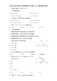 2021-2022学年辽宁省铁岭市七年级（下）期中数学试卷（含解析）