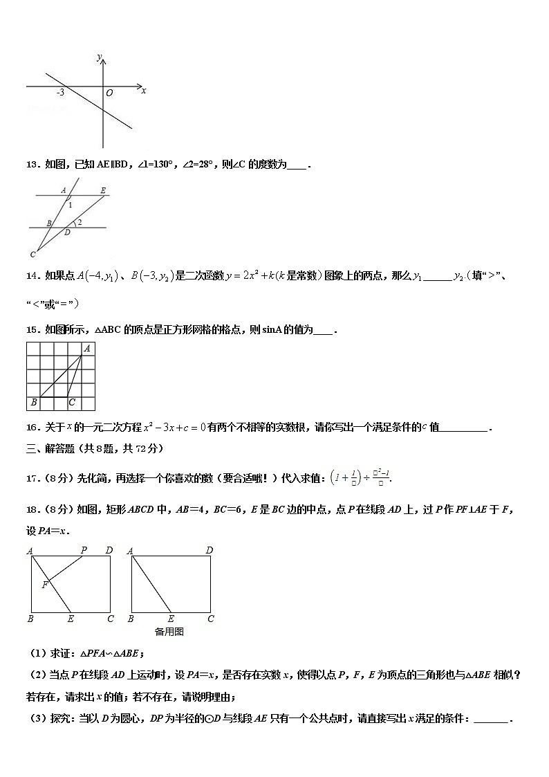 2021-2022学年福建省泉州市晋江市重点中学中考一模数学试题含解析03