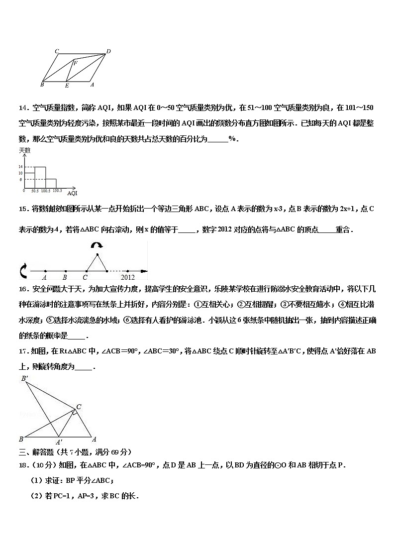 2021-2022学年甘肃省古浪县中考二模数学试题含解析第3页