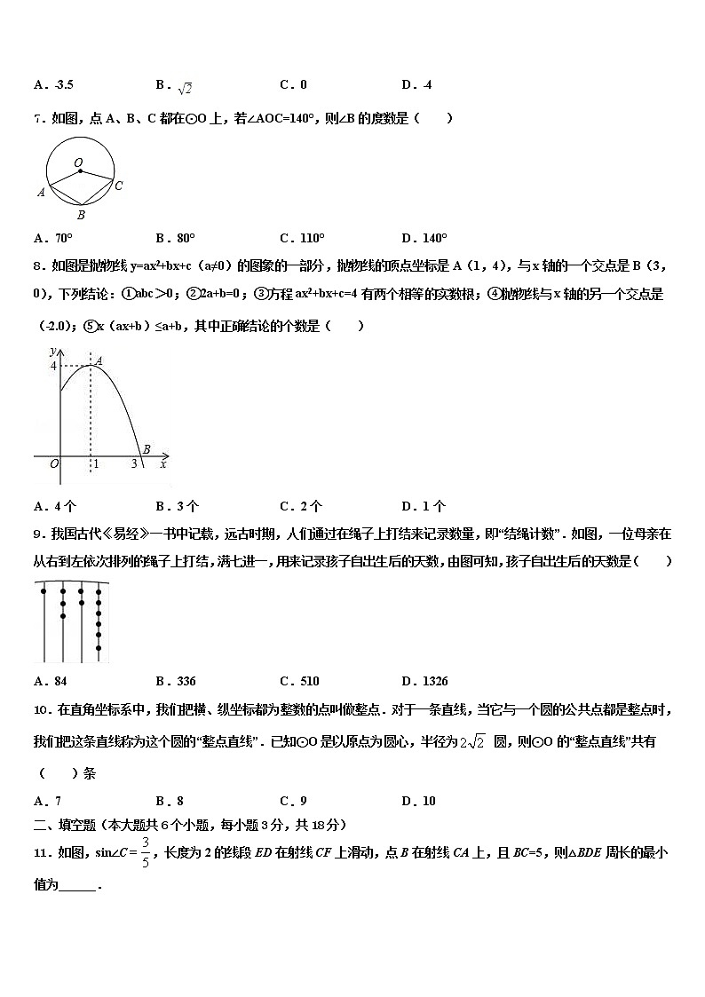 2021-2022学年广东省深圳市高峰校中考数学最后冲刺模拟试卷含解析02
