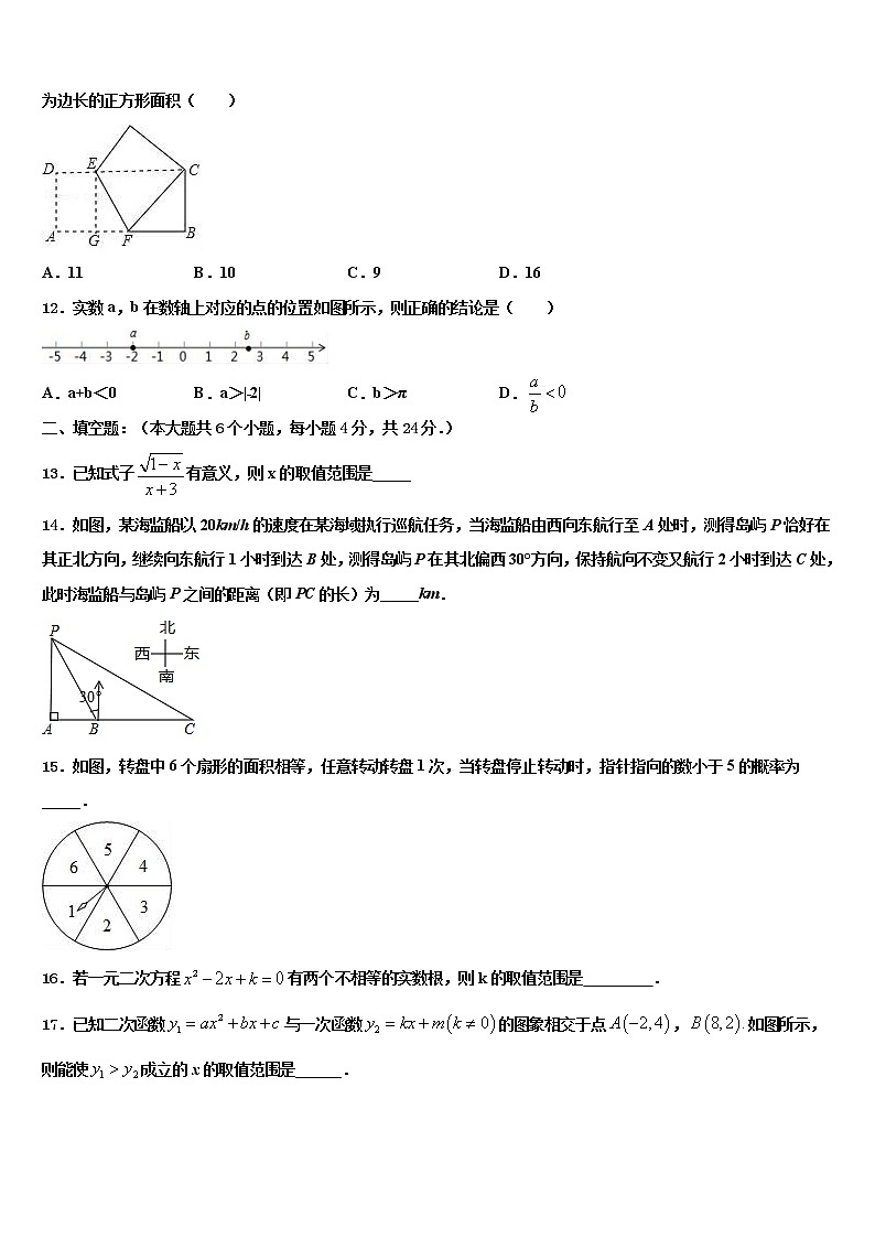 2021-2022学年广东省广州市育才实验中学中考数学模拟预测试卷含解析03