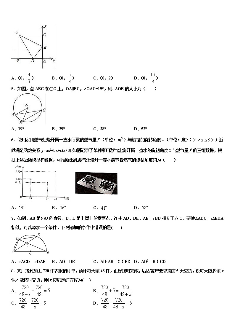【全国百强校首发】江西省南昌市第二中学2022年毕业升学考试模拟卷数学卷含解析02