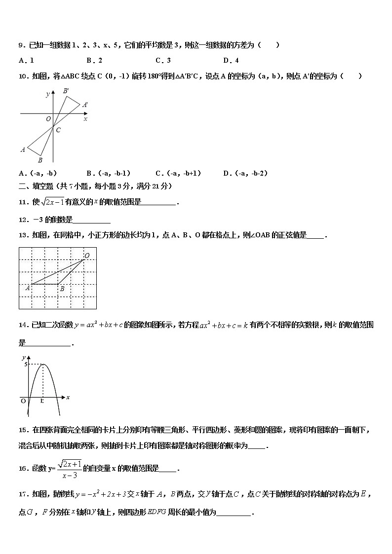【全国百强校首发】江西省南昌市第二中学2022年毕业升学考试模拟卷数学卷含解析03