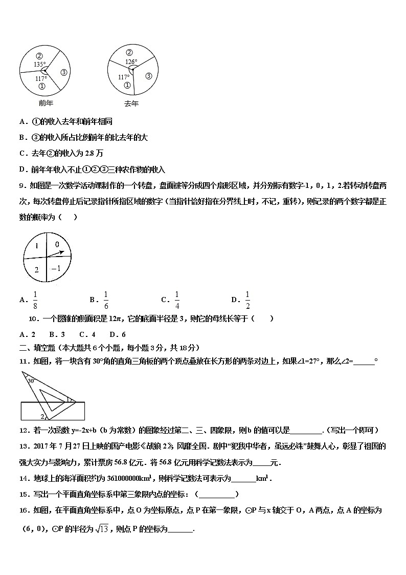 2021-2022学年【首发】山东省郓城县中考数学五模试卷含解析第2页