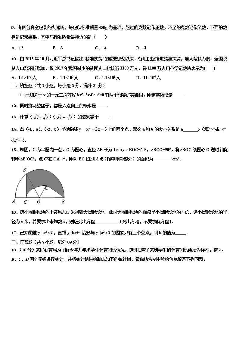 2021-2022学年北京教育学院附属中学初中数学毕业考试模拟冲刺卷含解析第3页