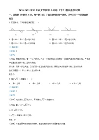 北京大学附属中学2020-2021学年七年级下学期期末数学试题（试卷）