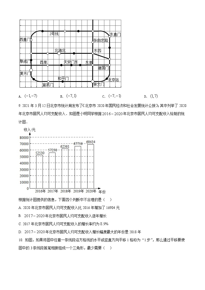 2020-2021学年北京市西城区七年级（下）期末数学试卷（试卷+解析）02