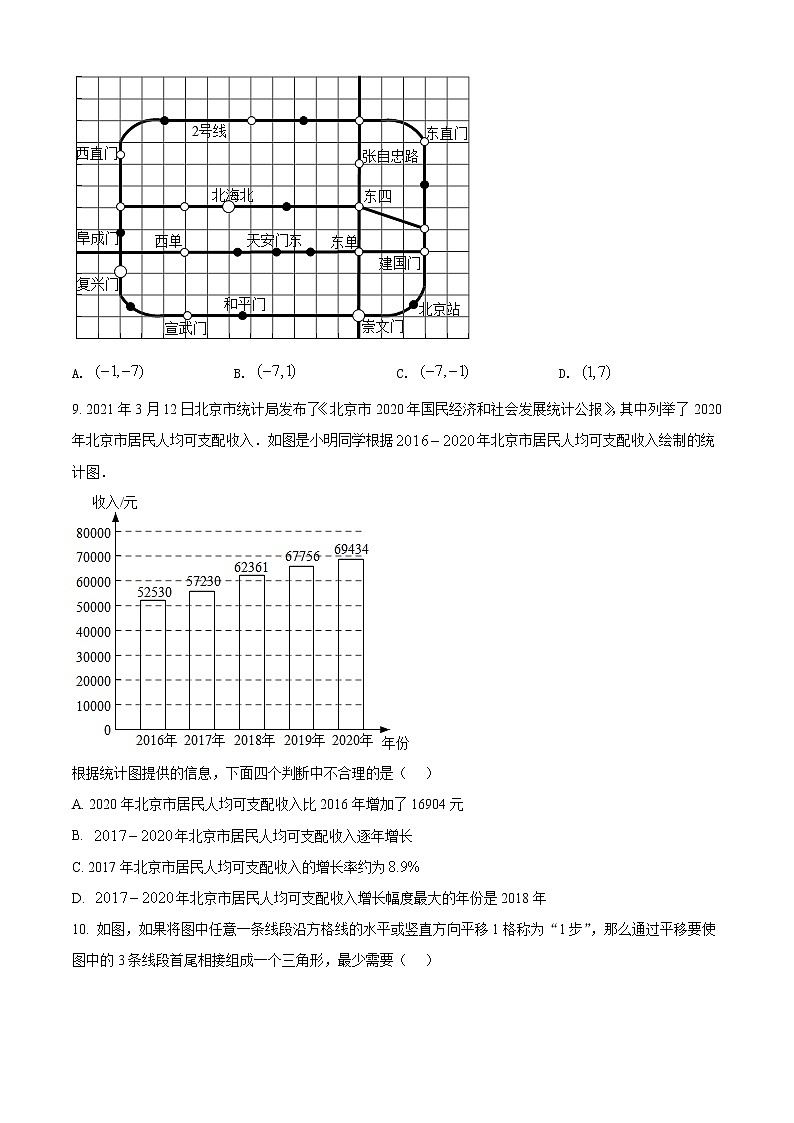 2020-2021学年北京市西城区七年级（下）期末数学试卷（试卷+解析）02
