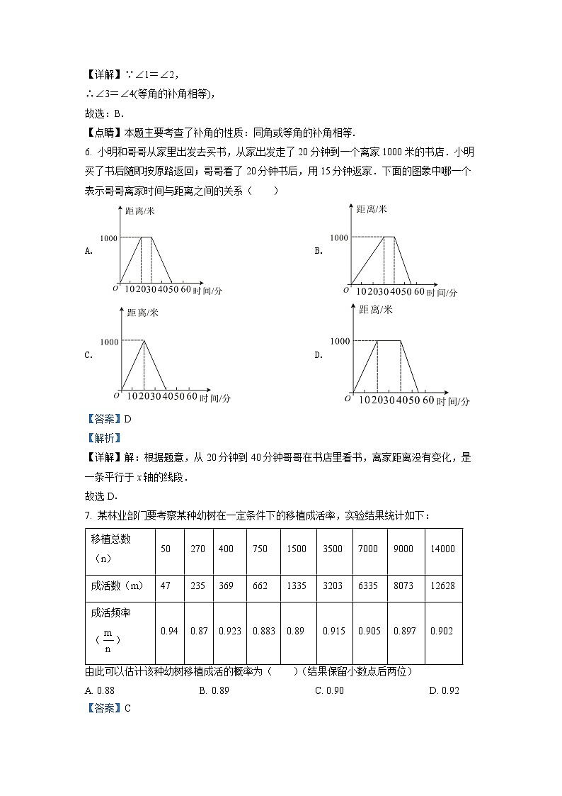 广东省深圳市坪山区2020-2021年七年级下学期期末数学试题（解析）第3页