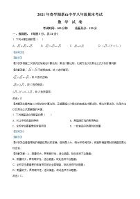 江苏省盐城市盐城景山中学2020-2021学年八年级下学期期末数学试题（试卷+解析）