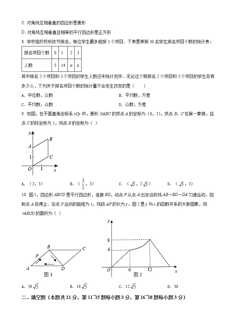 北京市西城区2020-2021学年八年级下学期期末数学试题（试卷+解析）02