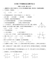 七年级下学期期末综合测评卷（A）