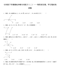 七年级下学期期末冲刺专项复习（二）——利用相交线、平行线求角度数