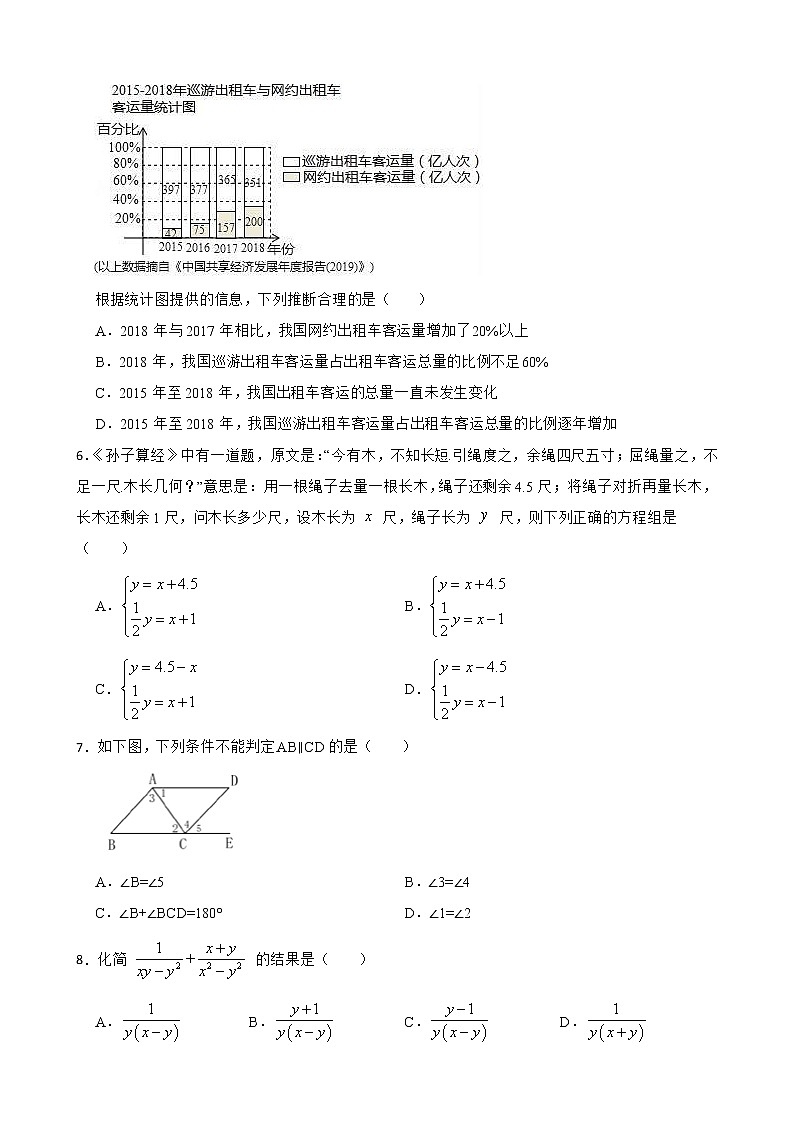 2022年浙教版数学七年级下册期末押题卷（六）第2页