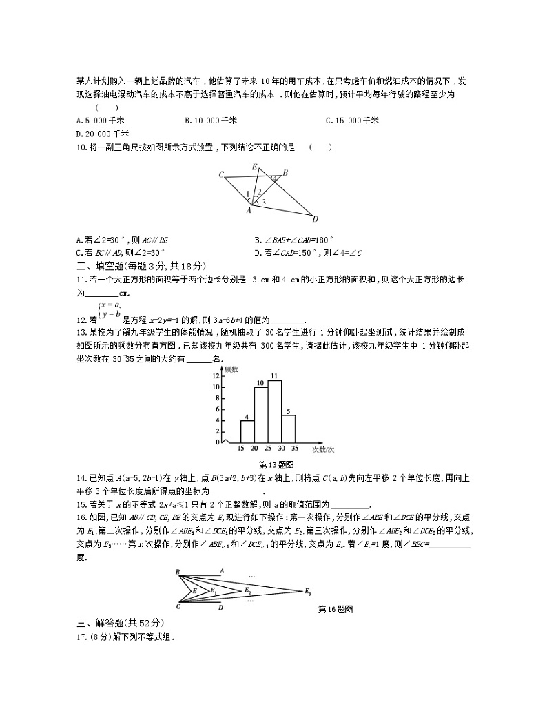 人教版七年级数学下册全册综合测试题02