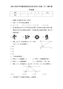 2021-2022学年陕西省西安市长安区八年级（下）期中数学试卷（含解析）