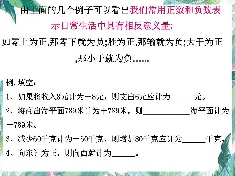 人教版 七年级数学上册 1.1《正数和负数》课件第7页