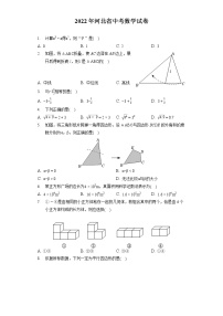 2022年河北省中考数学试卷（含答案解析）