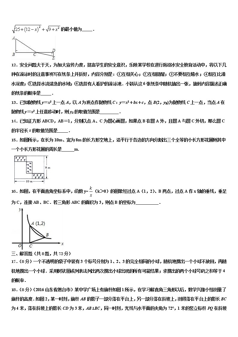 2021-2022学年广西防城港市港口区达标名校中考数学模拟预测题含解析03