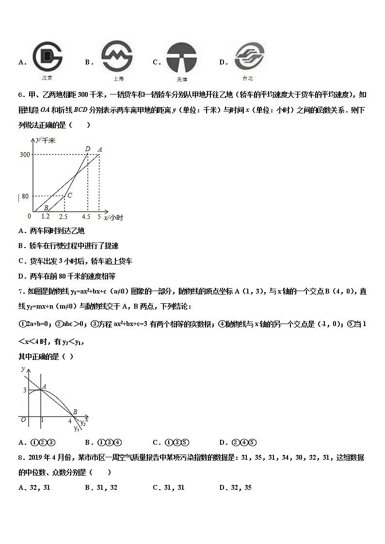 2021-2022学年广西贺州市昭平县市级名校中考数学考前最后一卷含解析02