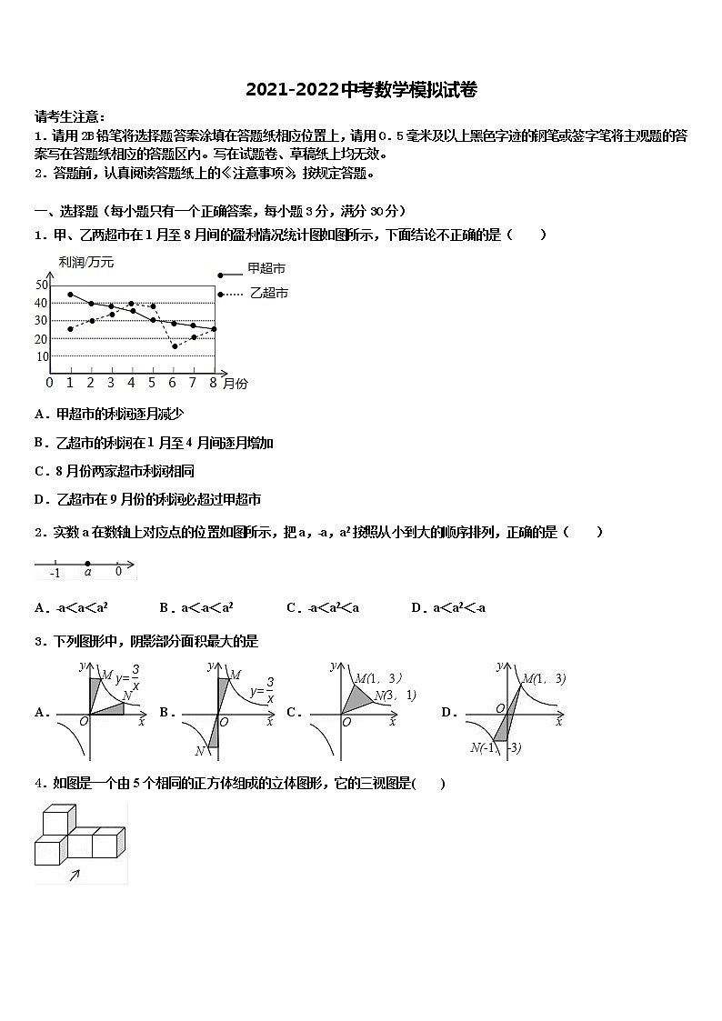 2021-2022学年河北省石家庄康福外国语校中考四模数学试题含解析第1页