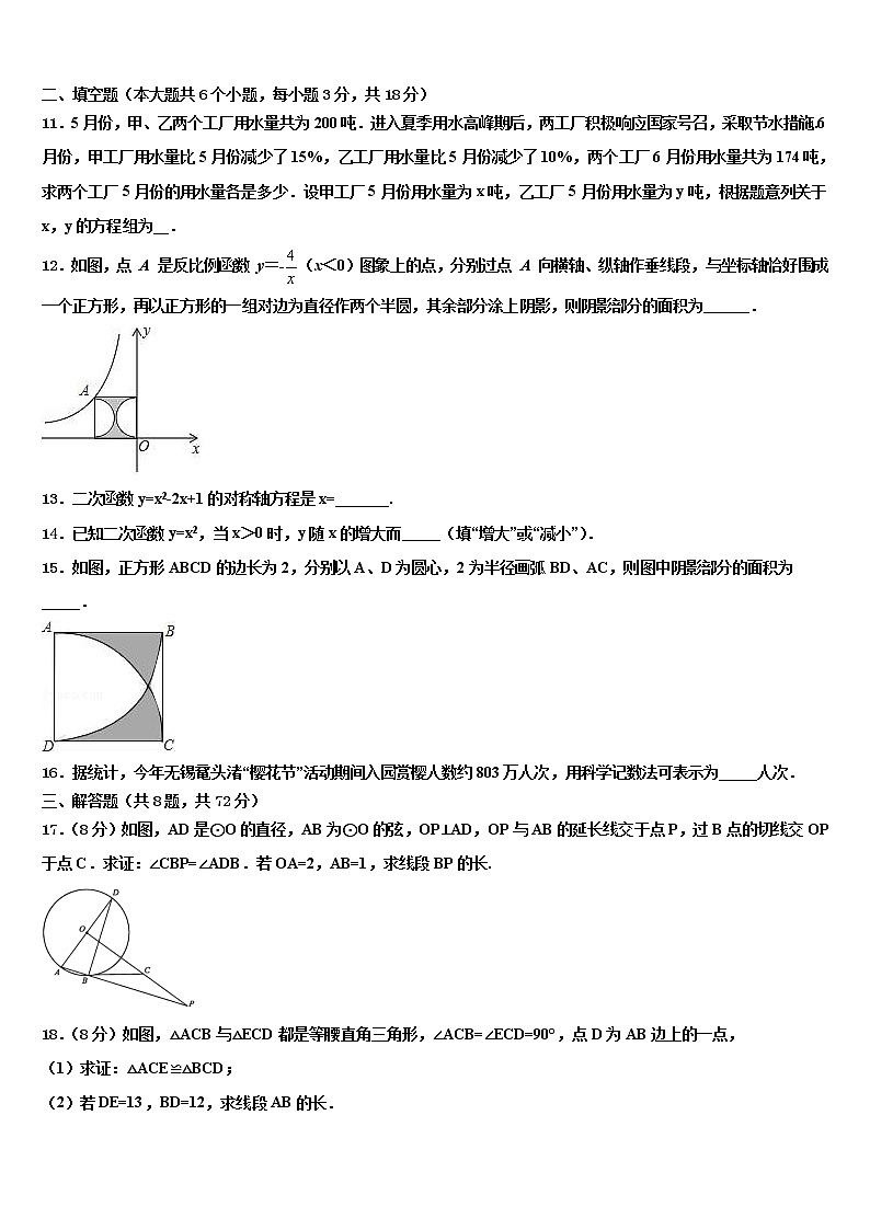 2021-2022学年河北省保定市名校中考数学对点突破模拟试卷含解析03