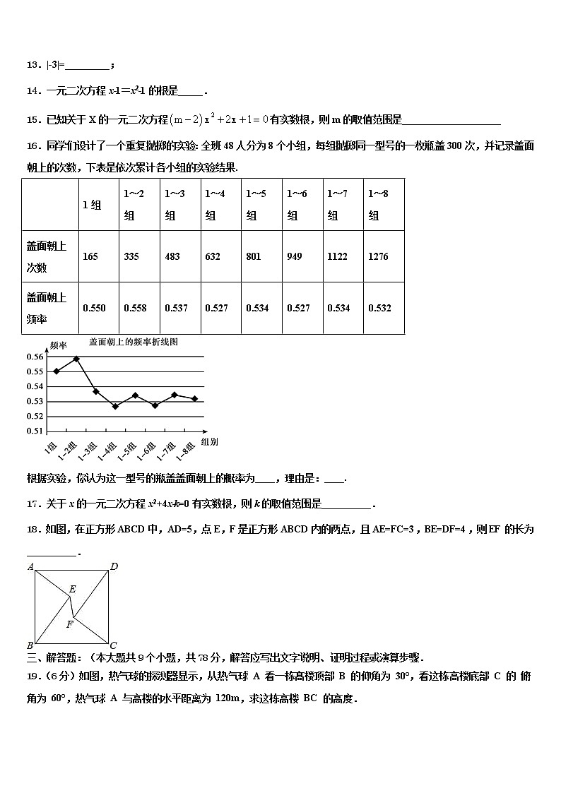 2021-2022学年河南省洛阳市汝阳县市级名校中考数学四模试卷含解析第3页