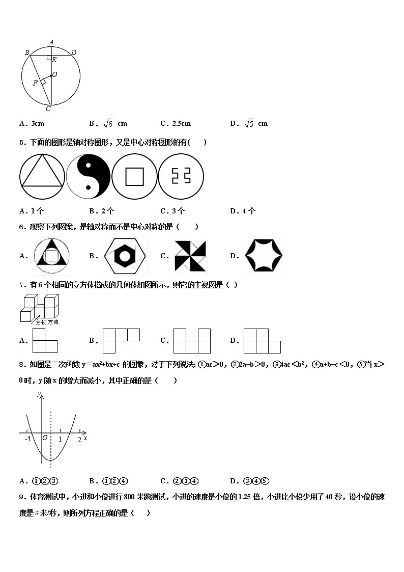 2021-2022学年湖北省武汉市东湖高新区重点达标名校中考数学押题试卷含解析第2页