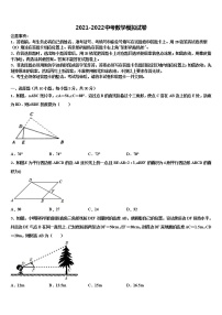 2021-2022学年湖北省武昌区C组联盟重点中学中考数学对点突破模拟试卷含解析