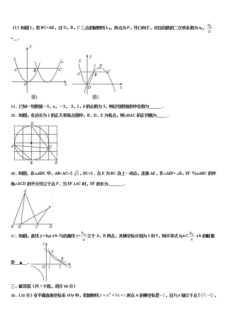 2021-2022学年黑龙江省哈尔滨市五常市二河乡二河中学中考数学五模试卷含解析第3页