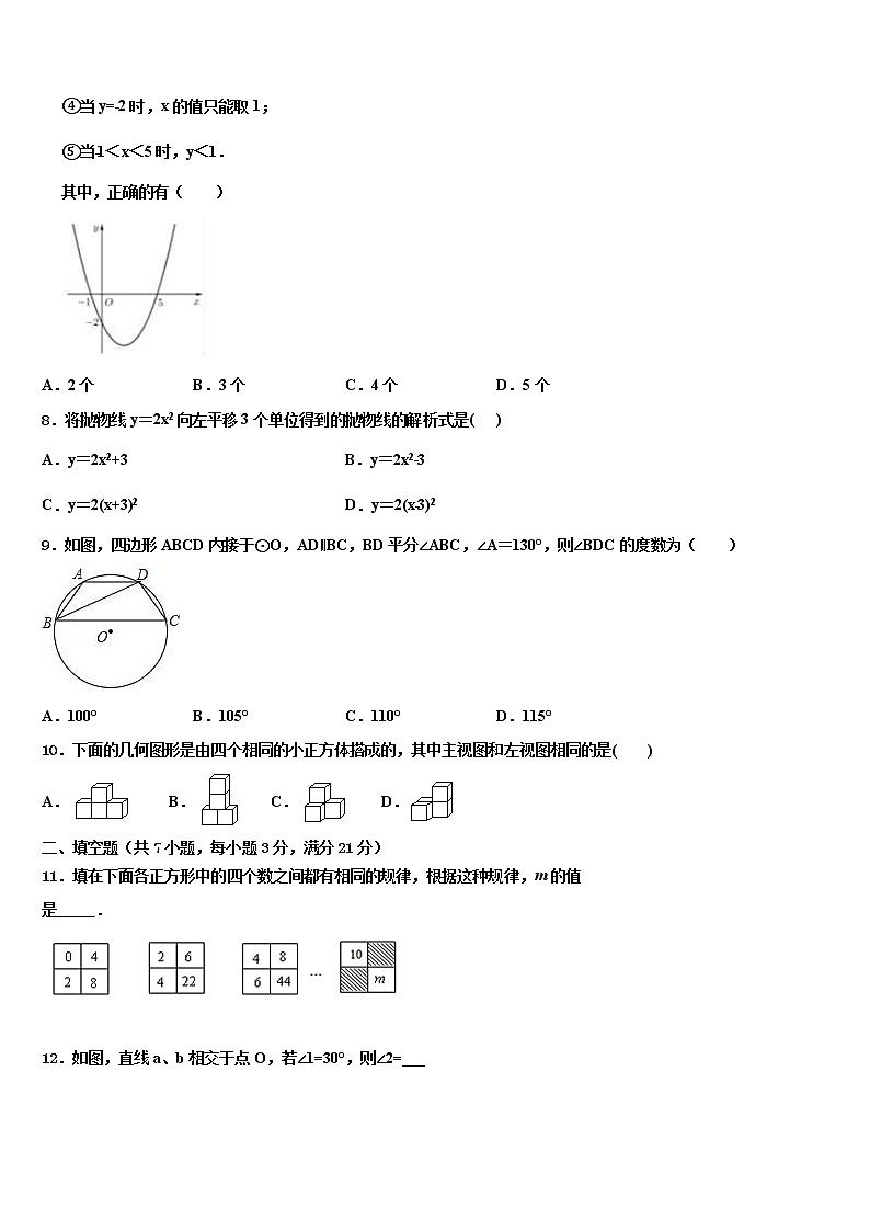 2021-2022学年湖北省武汉市重点中学中考数学押题卷含解析02