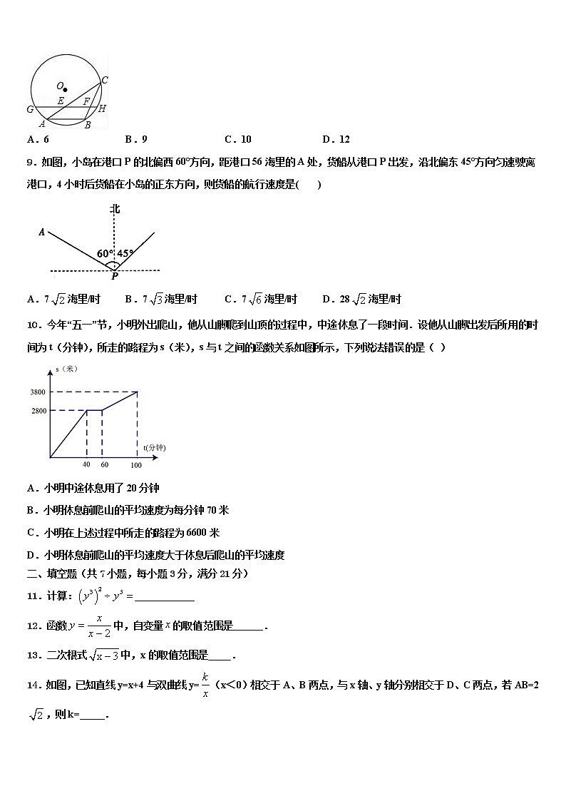 2021-2022学年江苏省洪泽区金湖县中考数学模拟预测试卷含解析第2页