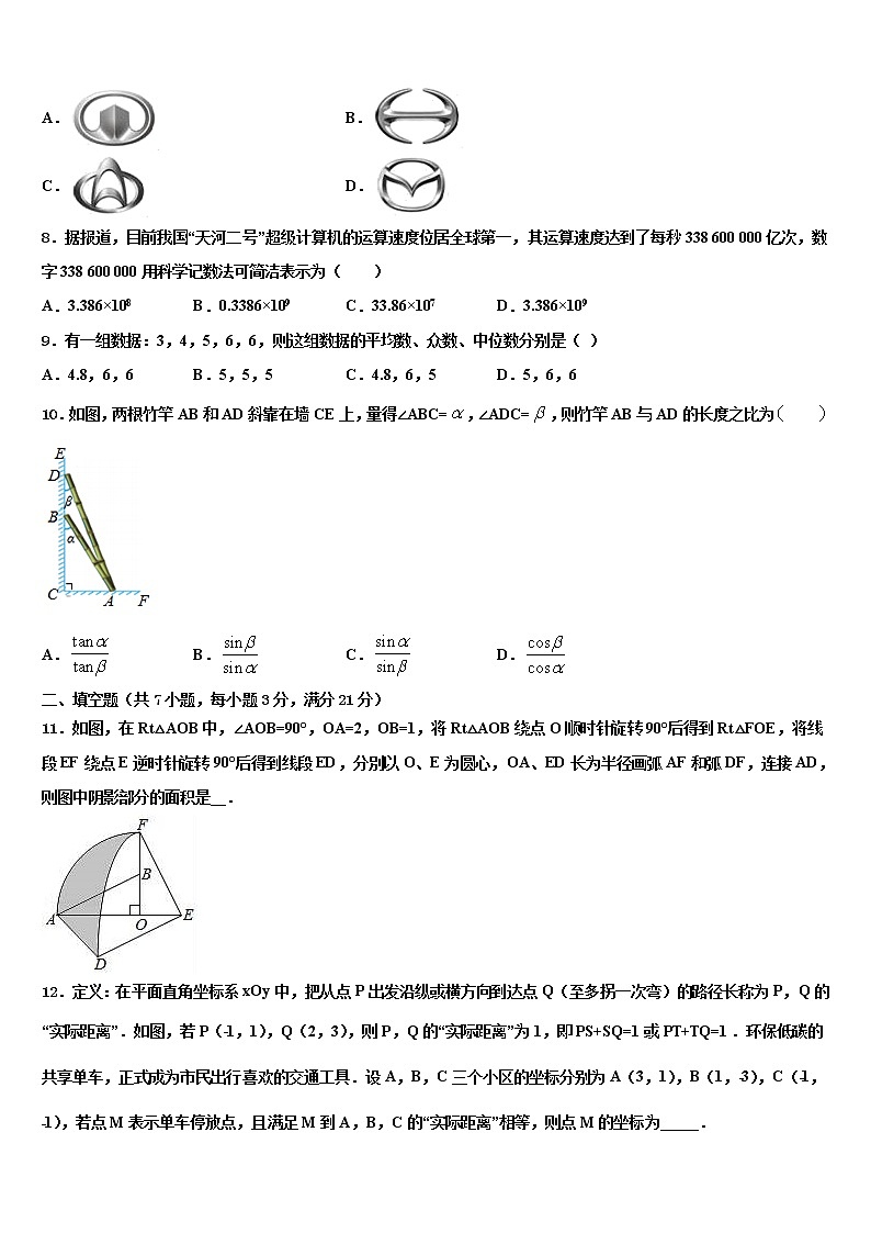 2021-2022学年江苏省东台市第六联盟市级名校毕业升学考试模拟卷数学卷含解析02