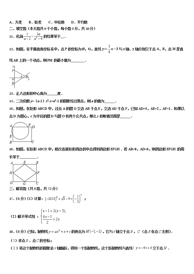 2021-2022学年吉林省长春市长春汽车经济技术开发区中考数学五模试卷含解析03